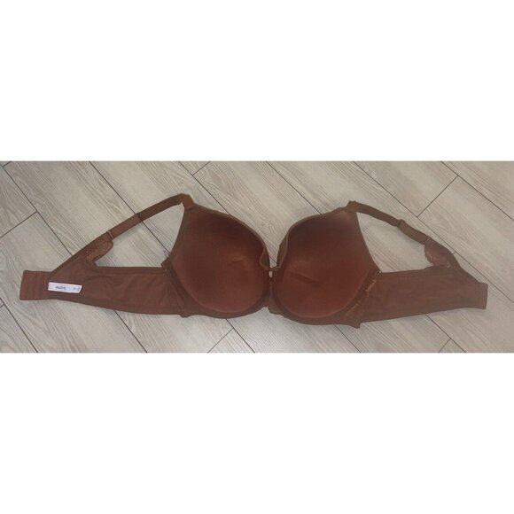 Auden Lightly Lined Balconette Coverage Underwire Bra Lace Womens 46C Brown New - Picture 5 of 7